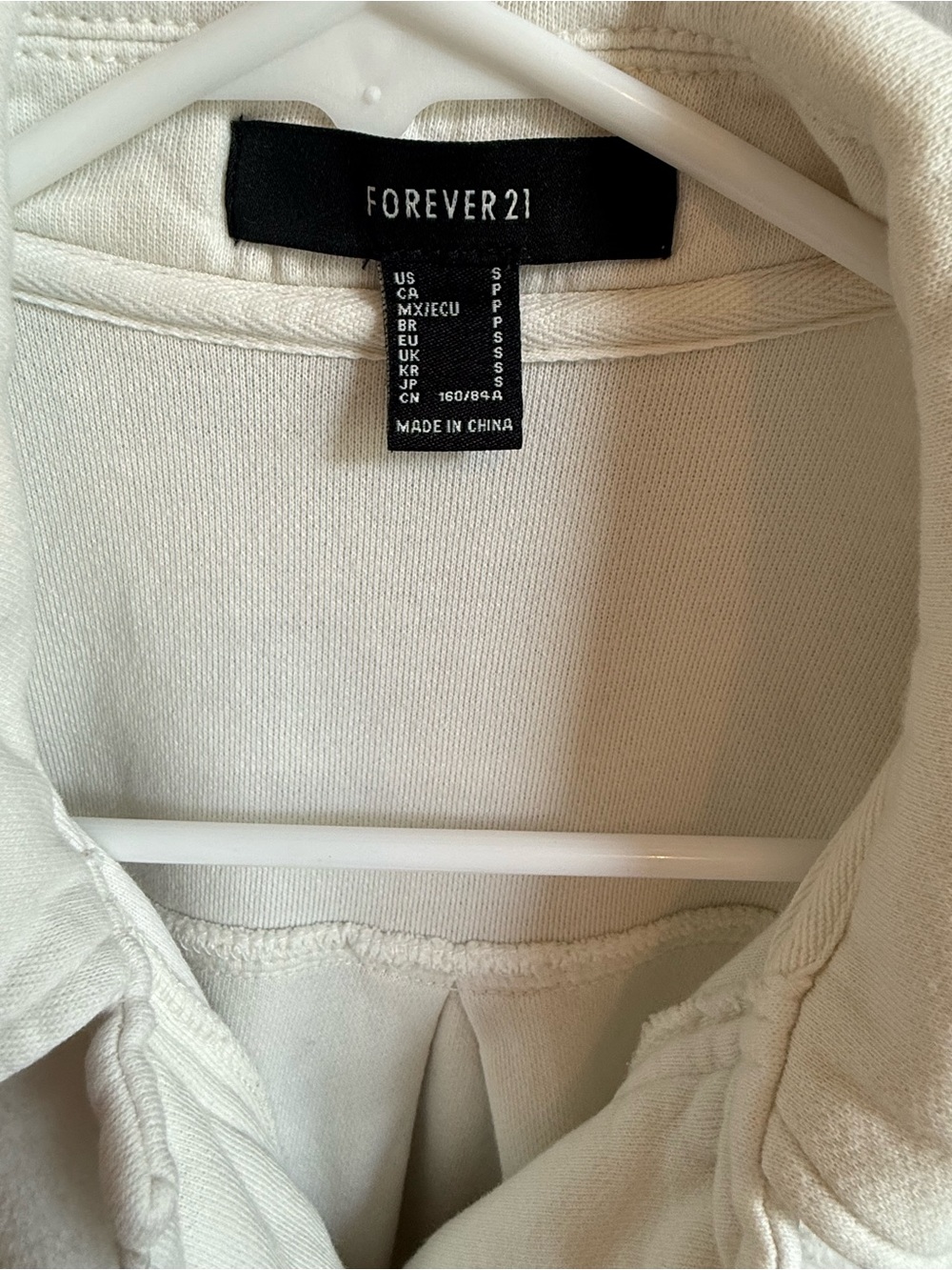 Forever 21 Cream Button-Front Collared Vest - Picture 2 of 3